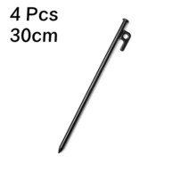 4Pcs 텐트 스테이크 20/25/30/40cm 헤비 듀티 방수포 못 캠핑 스틸 적합한 바람 온갖, 01 4Pcs 30cm