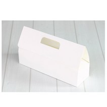 신성박스컴퍼니 화이트마카롱손잡이3구선물상자, 100개