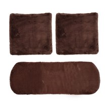 차량용 겨울 방석 털방석 앞 뒤 풀세트 포근한 시트 커버 부드러운 촉감 따듯함 00461, 2번 다크브라운 세트