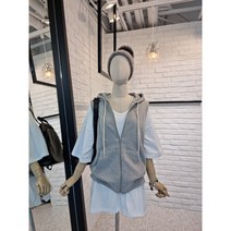 [반다리] 고퀄 소재좋은 후드 맨투맨 집업 조끼