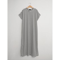 퍼니걸스 6632 라운드 단가라 반팔 롱 원피스 여성의류