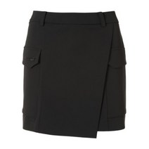데상트골프 KQF DN21WFSK54-BLKG 여성 아웃포켓 랩 스커트 / BLKG