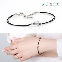 [CRICRI] 스트링 클리어 팔찌_스와로브스키 크리스탈 제작