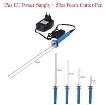 커터 펜 15W 110V240V 전기 폴리스티렌 절단기 휴대용 스티로폼 DIY 절단 도구, [10] EU Plug and 5pcs Pen