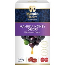 Manuka Health Honey 호주 마누카헬스 마누카 꿀 드롭스 블랙커런트 꿀캔디 65g 15개입