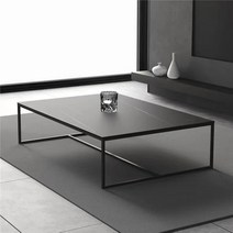 대리석 거실테이블 100cm/120cm/140cm, 100X60CM, 블랙