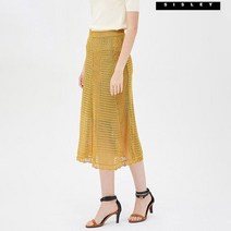 시슬리 레이스 니트 밴딩 스커트 SAKS32931-YE