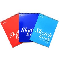 16절 전문가용 스케치북 X6개 200g 도화지 수채화용, 스카이블루