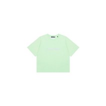 [ROTATE] 여성 Aster 로고 자수 반팔티 그린 HR327FRTS008MT