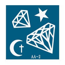 재사용가능 헤나타투 셀프헤나도안, 1개, AA-2