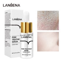 Lanbena 모공 치료 세럼 에센스 수축 모공 완화 건조 오일 컨트롤 퍼밍 모이스춰 라이징 스무스 스킨 케어