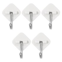 망치 스틸레토 우레탄 디월트 티타늄 무진동 빠루 도규 밀워키 주방 욕실 액세서리용 흰색 벽 후크 행거 자체 접착 흡입 무거운 하중 랙 5 개, [03] Square 5pcs, 5개