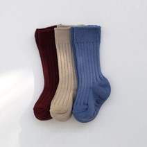 도레미 골지니삭스 버건디세트(3P) 아동 주니어 양말