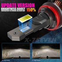 경주 X7SEVEN XKronos LED 헤드라이트 전구 램프 6500K 쿨 조명 H4 9005 HB3 9012 160W, 03 H11 H8 H9