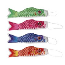 GHSHOP 4pcs 55cm 다채로운 소년의 날 일본 Windsock 플래그 장식, 멀티, 새틴