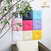 쿠션벽매트 (모서리보호 벽쿠션), 사각벽매트 노랑, 1개