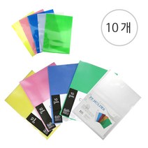 A4 L자 파일 1봉 10매입 L홀더 PP 반투명 파일홀더, 노랑