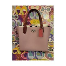 코치 페이디드 퍼플 컬러블록 페블 가죽 윌로우 토트 24 C8561 295 가방 핸드백