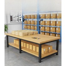 포장 작업대 프로파일 우드 작업다이 택배포장 꽃집 조립 테이블 실습실 상판, 길이 200 폭 120 높이 80cm