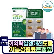 식약처 인증 플라보놀배당체 기억력 개선 혈행 영양제 두뇌건강 에좋은 은행잎 판토텐산 나이아신 면역력 정상 세포분열 에너지 대사 생성 중년 장년 인지력 향상 30대 40대 50대