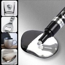 크롬 미러 효과 마커 피규어 도색 광택 페인트 공예 마카 펜 도장펜, 실버 1.0mm