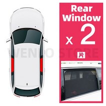 렉서스 ES ES200 ES250 ES300 ES350 ES300H 2019 2020 2021 차 일 그늘 메쉬 차양 사이드 윈도우 썬 바이저 선 스크린, 2Pcs Rear