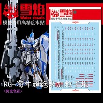 설염데칼 (RG42-1) RG 하이뉴 하이퍼 메가 바주카 런쳐 UV 형광 습식 데칼