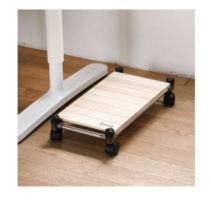 참생활 히노끼 이동식 컴퓨터 본체 받침대, 혼합 색상, 2개