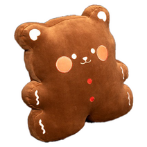 네이처타임즈 쿠키곰 인형 베개 담요쿠션 바디필로우, 브라운 코코아 쿠키