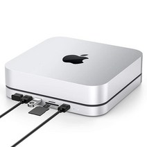 맥 미니 M1용 하드 드라이브 인클로저 USB-C 허브 SATA SSDHDD 슬롯 듀얼 USB 3.02.0 포트 TFSD 카드 리더기가 타입 C 도킹 스테이션 20182020과 호, Silver