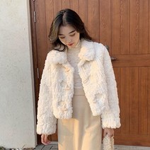 양털 울 여성 후리스 양털 오버핏 흰색 보아털 점퍼 겨울 자켓 코트 잠바 간절기 캐쥬얼재킷