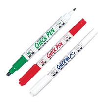 ZEBRA 체크펜 10개입 1P 수성 트윈 암기펜 공부 필기 973957EA, 적색, 본상품선택