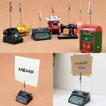 엔틱 디자인 베이커리 네임택 카페 메뉴 이름표 거치대 꽂이 빵집 네임텍 가격표 엽서 디저트 빵 앨범 전시 안내문 메모지 클립 명함 메모 홀더 쇼클립 POP 스탠드, 타자기