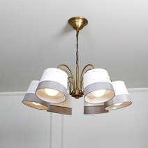W16A870P / 패브릭 린스 포함가 LED거실등 인테리어거실등 전구 빌라 거실 펜던트 LED 인테리어 6등 조명 /
