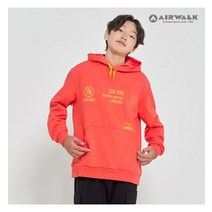 에어워크주니어 주니어 오버핏 뉴트럴 아트워크 후드티셔츠 .