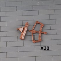 MOC 블록 벽돌 중세 무기 활 화살 포크 칼 망치 헬멧 오일 드럼 육군 빌딩 군사 부품 장난감 C103, Bow-Arrow-20pcs