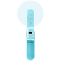 일본직발송 2. QURRA(쿠루라) QURRA(ANEMO COMPACT) 접이식 핸디 선풍기 수납 타입 스탠드 LED 탑재 손전, One Size, 블루