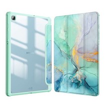 갤럭시 탭 S6 10.4 인치 P613 케이스 Trifold 투명 태블릿 커버 라이트 SM-P610 호환, 01 S6 Lite P610 P615, 06 Emerald Marble