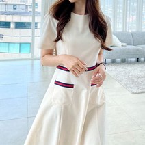 그녀희제 산드레 테잎 반팔 원피스