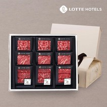 [롯데호텔] 1++ 등급 홍천 늘푸름 한우 명장 선물세트 4호(등6불6국6), 단품