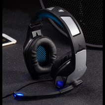 고품격사운드 고감도마이크 게이밍헤드셋 / 헤드폰 유선 귀안아픈 장비 PS4, 블루