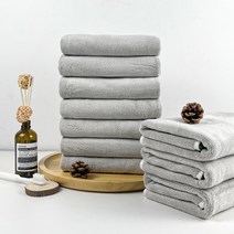 FASEN 호텔수건 먼지없는수건 128g 고급수건, 연회색, 10장