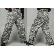 겨울낚시바지 남성 밀리터리 낚시복 남자 빅사이즈 작업복 기모 털바지 동계 방수 방한 4색, 화이트