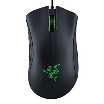 Razer 데스에더 에센셜 게이밍 마우스 6400 DPI 옵티컬 센서 5개의 프로그래밍 버튼 기계식 스위치 고무 그립 머큐리 화이트, Classic Black
