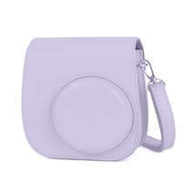 필름 카메라 폴라로이드 사진기 플로라이드 인화 미니 Instax Mini 11 9 8 용 PU 가죽 카메라 케이스 (숄더, 19 Purple bag