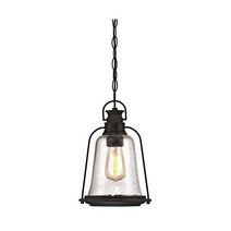 Westinghouse 조명 6339900 Brynn Onl-Light 야외 펜던트 하이라이트 및 투명 씨앗이있는 끝없는 청동 (Outdoor Pendant), Outdoor Pendant