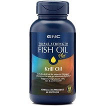 [미국직구] GNC 오메가3 피쉬오일 High Quality 크릴오일 60Soft gel 1pack, 수량, 상세참조