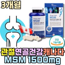 손목 msm 1500mg 녹색홍합 글루코사민 식이유황 식약처인증 캐나다 노인 고관절 무릎에좋은 영양제 초롱잎홍합 그린머슬 상어연골 디메틸설폰 캐나다MSM JOINTSUPPORT MSMPOWDER
