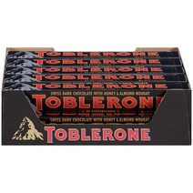 Toblerone 스위스 다크 초콜릿 허니 아몬드 누가 캔디 5915ml20온스 바, Dark Chocolate, 3.52 Ounce (Pack of 20)