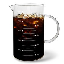 엠아이알 내열유리 핸들 비커 계량컵 1000ml 홈카페 계량유리컵